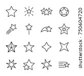 premium set of star line icons. ... | Shutterstock .eps vector #750604720