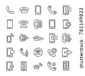 set of premium phone icons in... | Shutterstock .eps vector #781149823
