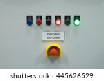 Small photo of Signal lamp indicator and shut down button for show status of electrical and control system.