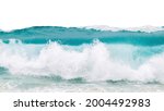 Powerful Ocean Blue Waves With...