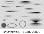 vector shadows isolated. set of ... | Shutterstock .eps vector #1038720073