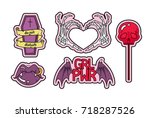 vector set of fashion patches ...