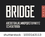 condensed bold retro sans serif.... | Shutterstock .eps vector #1033163113