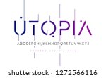 rounded stencil san serif ... | Shutterstock .eps vector #1272566116