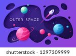 Colorful Cartoon Outer Space...