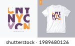 new york city letter t shirt... | Shutterstock .eps vector #1989680126