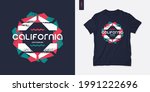 california graphic t shirt... | Shutterstock .eps vector #1991222696
