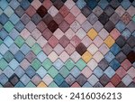 Small photo of Colorful Bricks and Toils Landscape Background