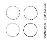 set of hand drawn round frames. ... | Shutterstock .eps vector #1234568266