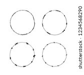 set of hand drawn round frames. ... | Shutterstock .eps vector #1234568290
