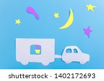 travel in a van. made of paper | Shutterstock . vector #1402172693