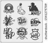 hip hop and rap emblems ... | Shutterstock .eps vector #1541275709