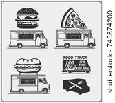 food truck street festival... | Shutterstock .eps vector #745874200