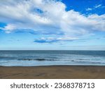 Small photo of Salty ocean with unsettled clouds