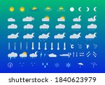 a set of weather icons on a... | Shutterstock .eps vector #1840623979