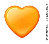 honey heart shape isolated on a ... | Shutterstock .eps vector #1612975576