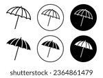 parasol icon. folded umbrella...