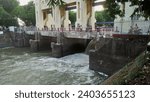 Small photo of Surabaya East Java Indonesia on December 20, 2023. Jagir floodgate (pintu air jagir) in the city of surabaya, a relic of the Dutch colonial era, which is still maintained until now