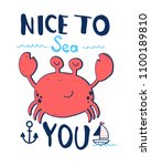 Crab Print Design With Slogan....