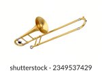 Small photo of Trombone: A brass instrument with a slide, used to create sliding pitches and powerful, brassy sounds.