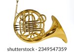French horn  a coiled brass...