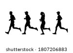 runners silhouette  silhouette... | Shutterstock .eps vector #1807206883