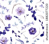 Seamless Pattern Of Watercolor...