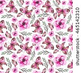 seamless pattern with... | Shutterstock . vector #465142310