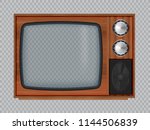 old wooden television.vector... | Shutterstock .eps vector #1144506839