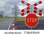Railway Level Crossing With A...