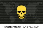 global attack ransomware skull... | Shutterstock .eps vector #641763469