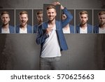 Man shows different emotions