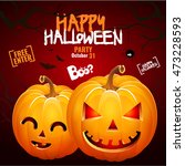 halloween pumpkin head jack... | Shutterstock .eps vector #473228593