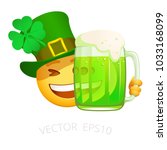 Patrick Emoji With Green Beer....