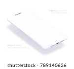 white vector smartphone. 3d... | Shutterstock .eps vector #789140626