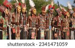 Small photo of Region east of N'djamena, Chad - 09 30 2017: Nomadic Wodaabe tribe clans reunite in Chad's bush to celebrate their yearly Gerewol festival