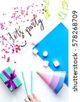 concept birthday party top view ... | Shutterstock . vector #578268709