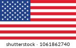 vector image of american flag | Shutterstock .eps vector #1061862740