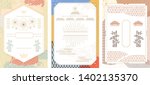 japanese pattern and icon... | Shutterstock .eps vector #1402135370
