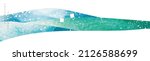 blue and green brush stroke... | Shutterstock .eps vector #2126588699