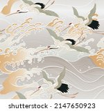 crane birds vector with... | Shutterstock .eps vector #2147650923