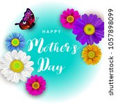 mother's day greeting card with ... | Shutterstock .eps vector #1057898099