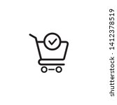 shopping cart and check mark... | Shutterstock .eps vector #1412378519