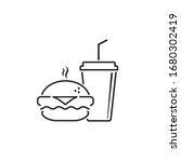 fast food vector line icon.... | Shutterstock .eps vector #1680302419
