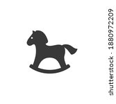 Horse Toy Icon In Flat Vector