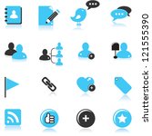 social media web icon set | Shutterstock .eps vector #121555390