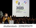 Small photo of Paris, France, 23-11-2023 : Carole Delga, President of Regions of France at the Closing of the 105th Congress of Mayors and Presidents of Intercommunalite de France.
