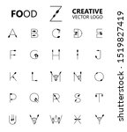set of creative letter... | Shutterstock .eps vector #1519827419