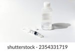 Small photo of Syringes and saline can be cleaned. By injecting into the nasal cavity to kill germs anti virus or allergic to dust, various pollutants