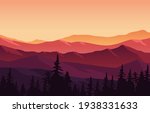 beautiful pine forest mountain... | Shutterstock .eps vector #1938331633